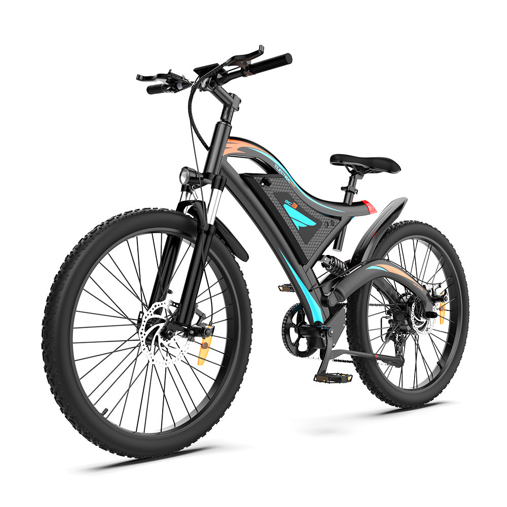 26x2.35 Inch E-Bike 48V 500W Rear Motor 15AH Lithium Battery Front Suspension & Dual Mechanical Disc Brakes