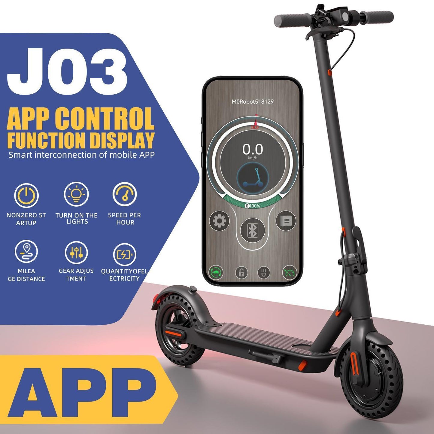 App Controlled Smart Electric Scooter J3 Pro Fast Electric Scooter Powerful Electric Scooter For Adults